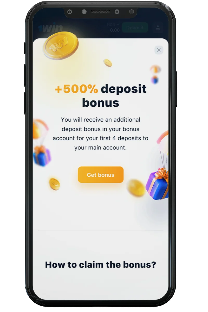 Welcome bonus 500% on 4 deposits